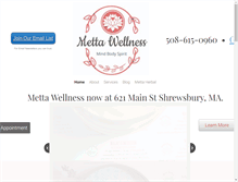 Tablet Screenshot of mettawellness.net